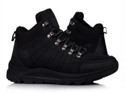 Buty męskie turystyczne Hi-Tec MENGELO. Czarne buty turystyczne Hi-tec, bez wzorów, z materiału, przed kolano, bez zapięcia, trekkingowe. Za 234.85 zł.