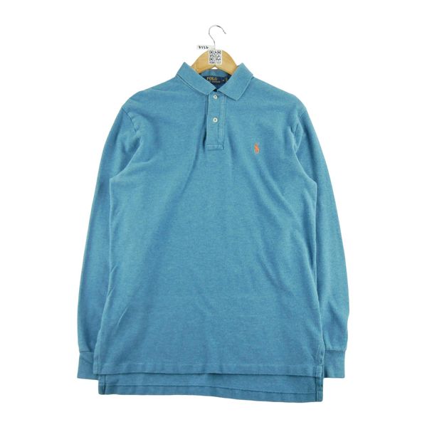 Second life - Długi rękaw Polo Shirt Mężczyźni Jasnoniebieski - Stan dobry. Niebieskie bluzki z długim rękawem RALPH LAUREN, m, bez wzorów, bez kołnierzyka, bez ramiączek. Za 126.86 zł.