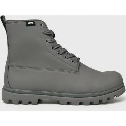 Native - Buty Johnny. Szare botki sznurowane Native, bez wzorów, z materiału, z okrągłym noskiem, bez obcasa, bez zapięcia. W wyprzedaży za 399.90 zł.