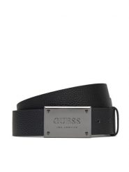 Guess Pasek Męski BMGRTU P5140 Czarny. Czarne paski Guess, z aplikacjami, ze skóry. Za 206.50 zł.