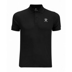 Kelme Polo Manga Corta Basic Negro Unisex. Czarne koszulki polo Kelme, bez wzorów, bez kołnierzyka, bez ramiączek. W wyprzedaży za 74.80 zł.