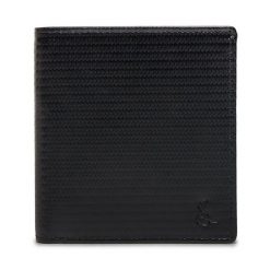 Duży Portfel Męski Semi Line. Czarne portfele Semi-line, bez wzorów. Za 49.99 zł.