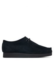 Clarks Półbuty Wallabee Lite 26329481 Czarny. Czarne eleganckie półbuty Clarks, bez wzorów, ze skóry, bez obcasa, bez zapięcia. Za 429.99 zł.