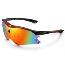 Okulary przeciwsłoneczne UV400 AntiUV Wiatroszczelne. Czerwone okulary przeciwsłoneczne WEST BIKING. Za 80.48 zł.