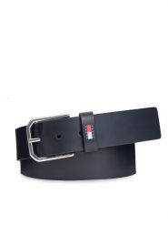 Tommy Jeans Pasek Męski Tjm New Leather 4.0 AM0AM11201 Granatowy. Niebieskie paski Tommy Jeans, bez wzorów, z jeansu. Za 239.99 zł.