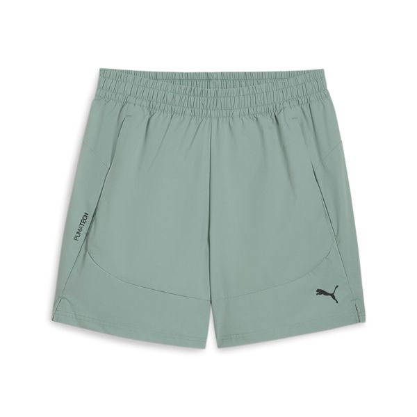 Szorty casualowe Puma Pumatech 6". Zielone szorty Puma, bez wzorów, sportowe. W wyprzedaży za 178.25 zł.
