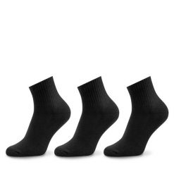 Zestaw 3 par niskich skarpet męskich Vans. Czarne skarpety Vans, bez wzorów. Za 79.99 zł.