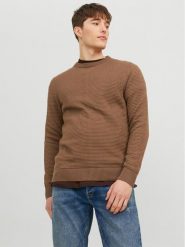 Jack & Jones Sweter 12212816 Brązowy Regular Fit. Brązowe swetry rozpinane Jack & Jones, m, bez wzorów, z bawełny, bez kołnierzyka, bez ramiączek. Za 149.99 zł.