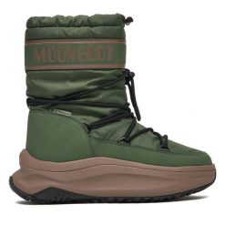 Śniegowce Moon Boot. Zielone śniegowce Moon Boot, bez zapięcia. Za 899.99 zł.