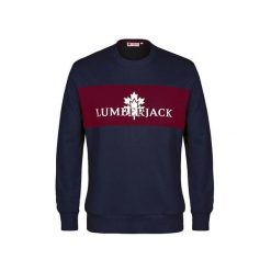 Bluza męska LUMBERJACK SWEATSHIRT. Niebieskie bluzy Lumberjack, m, bez wzorów, bez kaptura. Za 149.99 zł.