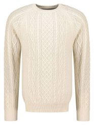 Geographical Norway Sweter "Fresh" w kolorze kremowym rozmiar: XL. Brązowe swetry nierozpinane Geographical Norway, xl, bez wzorów, z bawełny, bez kołnierzyka, bez ramiączek. Za 126.15 zł.