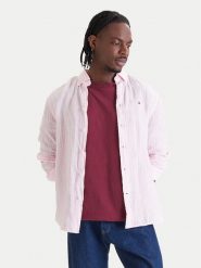 Tommy Hilfiger Koszula Bengal MW0MW42400 Różowy Regular Fit. Czerwone koszule Tommy Hilfiger, m, bez wzorów, ze lnu, bez kołnierzyka, bez ramiączek. Za 489.99 zł.