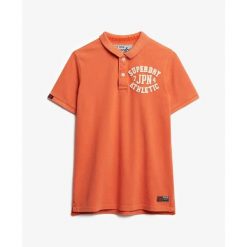 Polo Superdry Vintage Athletic. Brązowe koszulki polo sportowe Superdry, m, bez wzorów, bez kołnierzyka, bez ramiączek. Za 264.35 zł.