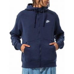 BLUZA męska NIKE z kapturem BV2645-410 dresowa granatowa na zamek XL. Niebieskie bluzy z kapturem Nike, m, bez wzorów, z dresówki, z kapturem. Za 295.00 zł.