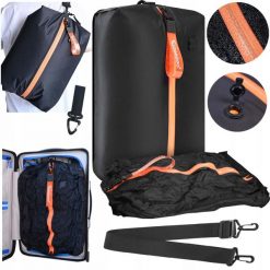Torba kompresyjna zwiększająca pojemność Travel Vacuum Bag Aerogogo VB0-M 20L. Czarne torby na ramię AEROGOGO, bez wzorów, z materiału, na ramię, bez dodatków. Za 149.00 zł.