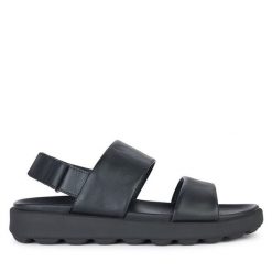 Sandały Geox. Czarne sandały Geox, bez zapięcia. Za 319.99 zł.