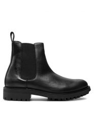 Calvin Klein Sztyblety Chelsea HM0HM01562 Czarny. Czarne sztyblety CALVIN KLEIN, bez wzorów, ze skóry, bez obcasa, bez zapięcia. Za 813.11 zł.