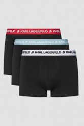 KARL LAGERFELD Zestaw czarnych bokserek 3PACKLogo Trunk Colorband, Rozmiar S. Czarne bezrękawniki KARL LAGERFELD, m, bez wzorów, bez kołnierzyka, bez ramiączek. W wyprzedaży za 99.99 zł.