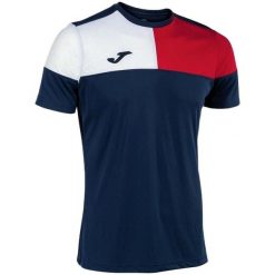 Koszulka Sportowa Joma Crew 2XS - Granatowa/Czerwona. Czerwone t-shirty sportowe Joma, bez wzorów, bez ramiączek, na fitness i siłownię. Za 160.99 zł.