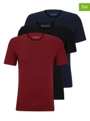 Hugo Boss Underwear Koszulki (3 szt.) w kolorze czerwonym, czarnym i granatowym rozmiar: S. Czarne bezrękawniki Hugo Boss Underwear, s, bez wzorów, bez kołnierzyka, bez ramiączek. Za 96.37 zł.