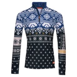 Bluza narciarska Męska Gareth & Lucas Seventy-Nine. Niebieskie bluzy z polaru GARETH & LUCAS, na zimę, m, bez wzorów, z elastanu, bez kaptura. Za 229.99 zł.