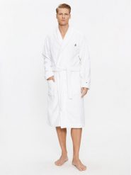 Tommy Hilfiger Szlafrok UM0UM03029 Biały. Białe szlafroki Tommy Hilfiger, l, bez wzorów, z bawełny, bez ramiączek, bez kaptura. Za 849.99 zł.