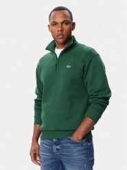 Lacoste Bluza SH8866 Zielony ciemny Regular Fit. Zielone bluzy LACOSTE, m, bez wzorów, z bawełny, bez kaptura. Za 639.99 zł.