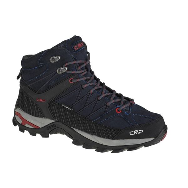 Buty trekkingowe CMP Rigel Waterproof. Czarne buty trekkingowe CMP, bez wzorów, z materiału, bez zapięcia, trekkingowe. W wyprzedaży za 369.99 zł.