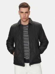 Geox Kurtka przejściowa Decio M5522S T3132 F9000 Czarny Regular Fit. Czarne kurtki Geox, m, bez wzorów, z syntetyku, bez kaptura. Za 619.99 zł.