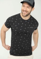 Koszulka męska wzorzysta z kieszonką T-SAILING. Szare t-shirty Volcano, l, bez wzorów, z bawełny, bez kołnierzyka, bez ramiączek. Za 54.99 zł.