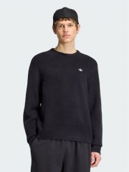 Adidas Sweter Trefoil Essentials KS4891 Czarny Regular Fit. Czarne bluzy Adidas, l, bez wzorów, z syntetyku, bez kołnierzyka, bez ramiączek. Za 299.99 zł.