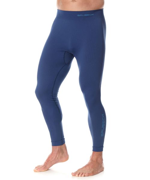 Spodnie męskie termoaktywne Brubeck EXTREME THERMO. Niebieskie bielizna termoaktywna Brubeck, na zimę, m, bez wzorów, z dzianiny, bez ramiączek, trekkingowe. Za 153.99 zł.