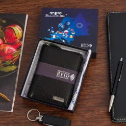 Męski portfel skórzany duży pionowy PREMIUM LEGENDARNA SKÓRA lico Beltimore P08. Portfele bez wzorów, ze skóry. Za 69.99 zł.