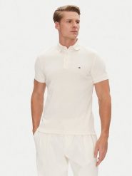 Tommy Hilfiger Polo 1985 MW0MW17771 Beżowy Slim Fit. Brązowe koszulki polo Tommy Hilfiger, m, bez wzorów, z bawełny, bez kołnierzyka, bez ramiączek. Za 239.99 zł.