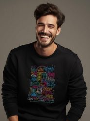 WOOOP Bluza "Home Sweet Home" w kolorze czarnym rozmiar: XS. Czarne bluzy Wooop, xs, bez wzorów, z bawełny, bez kaptura. Za 95.46 zł.