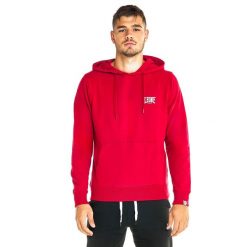 Bluza z bawełna z kaptur na czas wolny na co dzień. Czerwone bluzy LEONE 1947 APPAREL, bez wzorów, z bawełny, bez kaptura. W wyprzedaży za 134.59 zł.