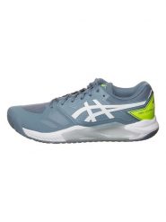 Asics Buty "Challenger 13" w kolorze biało-niebieskim do tenisa rozmiar: 40,5. Białe buty treningowe ASICS, bez wzorów, tenisowe. Za 234.42 zł.