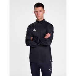 Bluza sportowa męska HUmmel hml ESSENTIAL HALF ZIP. Czarne bluzy bez kaptura Hummel, m, bez wzorów, bez kaptura. Za 118.00 zł.