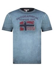 Geographical Norway Koszulka "Jotz" w kolorze niebieskim rozmiar: M. Niebieskie bezrękawniki Geographical Norway, m, bez wzorów, z bawełny, bez kołnierzyka, bez ramiączek. Za 65.85 zł.