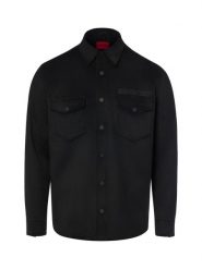 HUGO koszula z weluru Mężczyźni Regular Fit czarny, S. Czarne koszule Hugo, m, bez wzorów, z weluru, bez kołnierzyka, bez ramiączek. Za 799.95 zł.