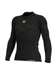 Koszulka termoaktywna męska Alé Cycling Seamless Wool LS. Czarne bielizna termoaktywna ALÉ CYCLING, na zimę, m, bez wzorów, z elastanu, bez ramiączek, rowerowe. Za 246.99 zł.