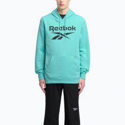 Bluza męska Reebok Identity Big Logo Fleece Hoodie. Niebieskie bluzy Reebok, m, bez wzorów, bez kaptura. Za 179.99 zł.