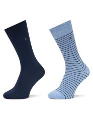 Tommy Hilfiger Skarpety długie 100001496 Niebieski. Niebieskie skarpety Tommy Hilfiger, bez wzorów, z bawełny. Za 59.99 zł.