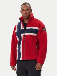 Napapijri Polar NP0A88TC Czerwony Regular Fit. Czerwone bluzy z polaru Napapijri, m, bez wzorów, z polaru, bez kaptura. Za 969.99 zł.