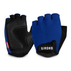 Rękawiczki rowerowe Kolarstwo Siroko Aero Dark Blue. Niebieskie rękawiczki SIROKO, bez wzorów, z nylonu. W wyprzedaży za 84.00 zł.
