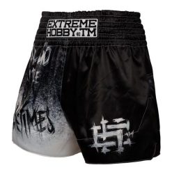 Spodenki Muay Thai męskie EXTREME HOBBY PSYCHO CLOWN. Czarne szorty EXTREME HOBBY, l, bez wzorów, z poliesteru, sportowe. Za 209.00 zł.