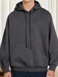 Bluza hoodie comfort fit - szary. Szare bluzy bez kaptura Sinsay, l, bez wzorów, bez kaptura. W wyprzedaży za 19.99 zł.