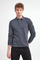 Polo męskie AERONAUTICA MILITARE. Niebieskie koszulki polo sportowe Aeronautica Militare, m, z aplikacjami, z bawełny, bez kołnierzyka, bez ramiączek. W wyprzedaży za 370.30 zł.