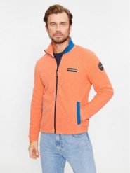 Napapijri Polar NP0A4HDP Pomarańczowy Regular Fit. Brązowe bluzy z polaru Napapijri, m, bez wzorów, z polaru, bez kaptura. Za 379.99 zł.