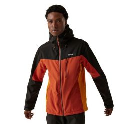 Męska Kurtka Przeciwdeszczowa Z Kapturem Birchdale. Czarne kurtki Regatta, l, bez wzorów, z materiału, z kapturem. Za 149.99 zł.